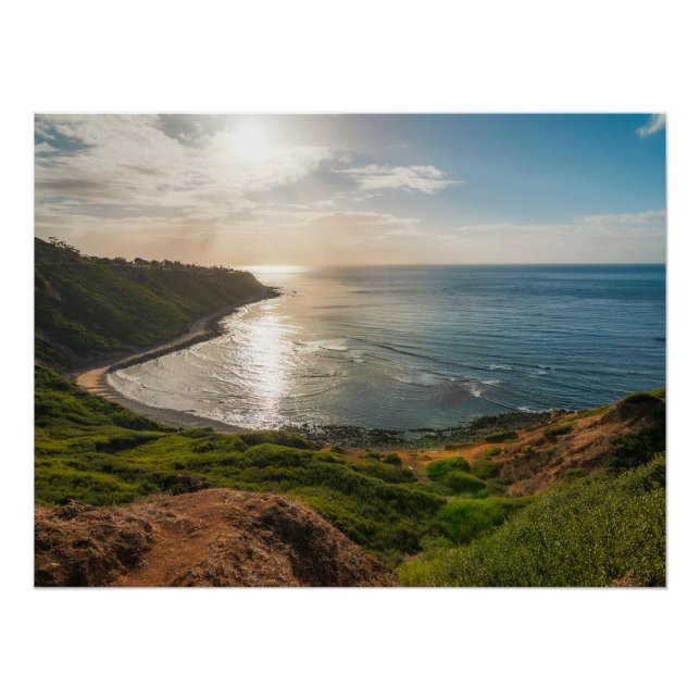 Pôr do sol costeiro de Bluff Cove – Impressão de p (Frente)