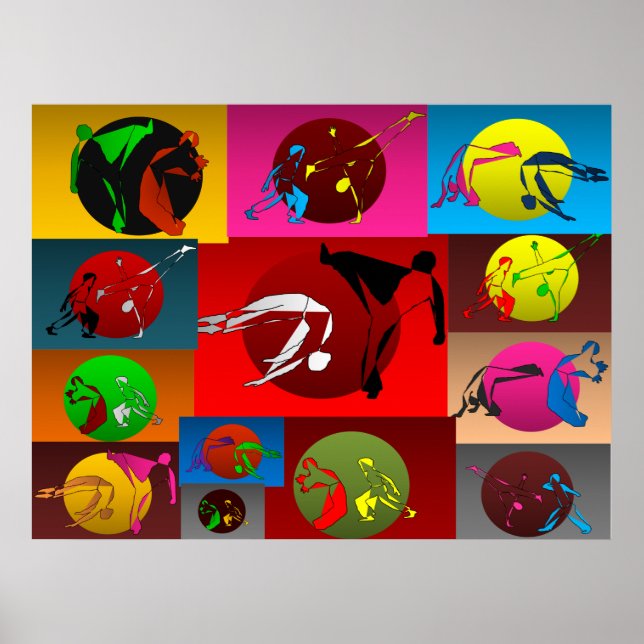 pôr do sol da impressão poster de capoeira (Frente)