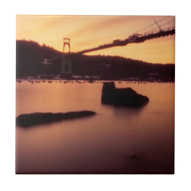 Por do sol da ponte de St Johns (Frente)