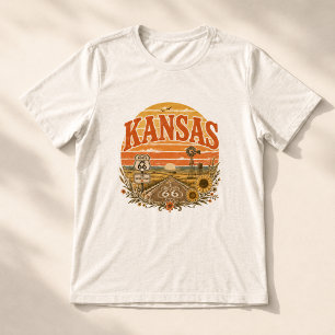 Pôr do Sol da Pradaria na Antiga Rota 66 do Kansas