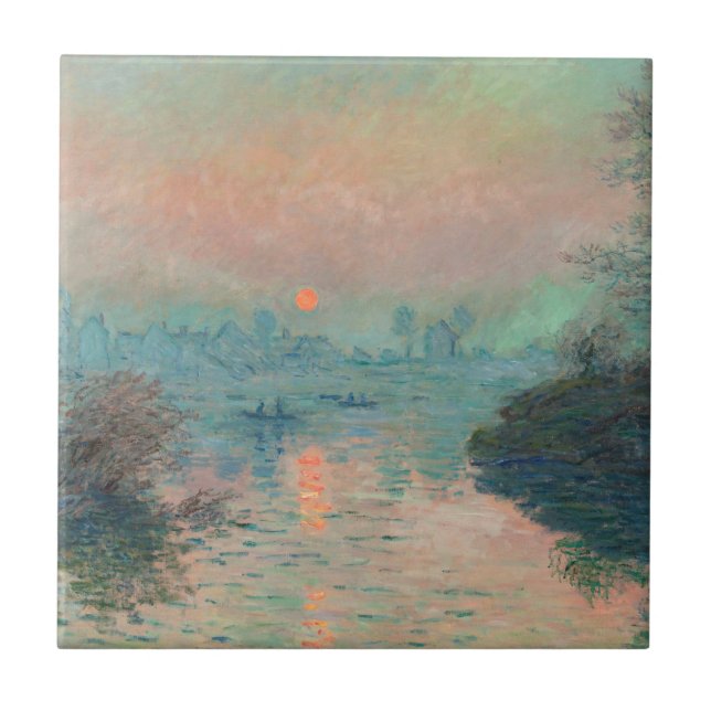 Pôr do sol de Monet no Impressionismo de Arte Fina (Frente)