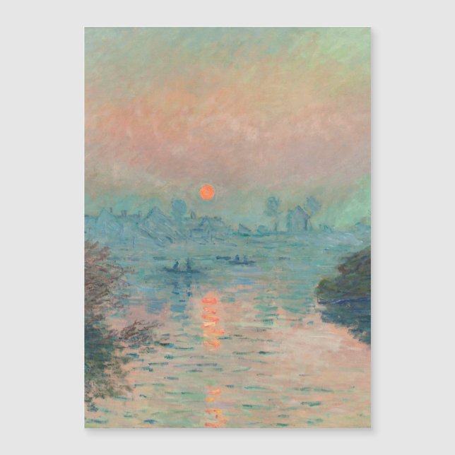 Pôr do sol de Monet no Sena Arte Fina Impressionis (Frente)