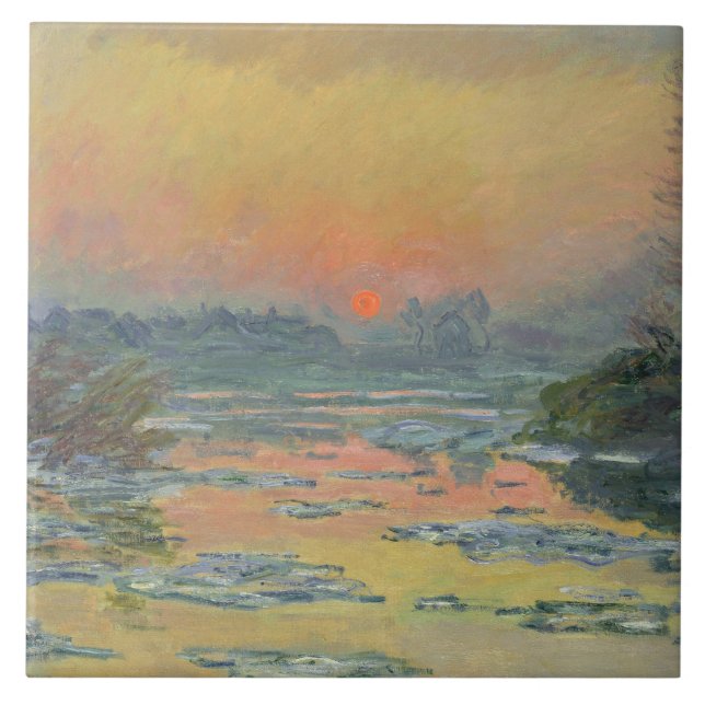 Pôr do sol do rio Sena no inverno (Claude Monet) (Frente)
