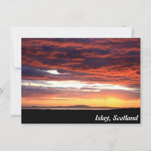 Pôr do sol em Islay, cartão da Escócia