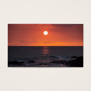 Por do sol havaiano do oceano - pôr do sol de