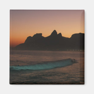 "Por do sol imã de geladeira de Rio de Janeiro"