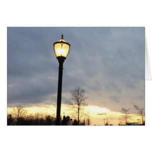 Por do sol & luz, cartão