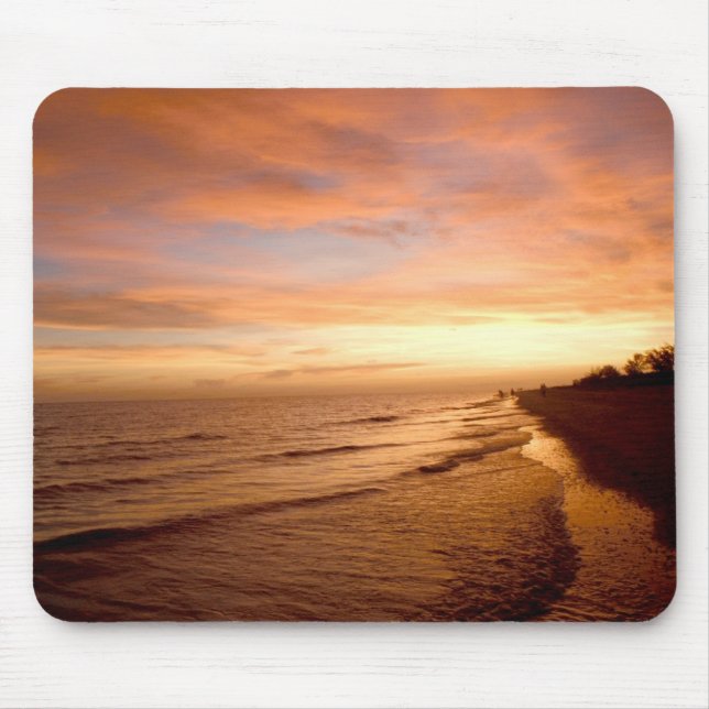 Por do sol Mousepad da ilha de Sanibel (Frente)