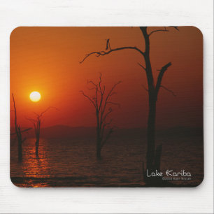 Por do sol Mousepad de Kariba do lago