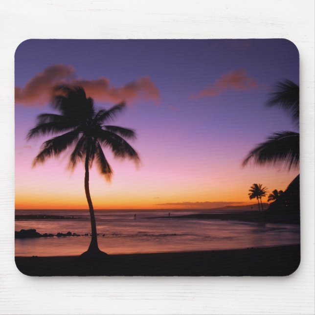 Por do sol Mousepad de Kauai Havaí (Frente)