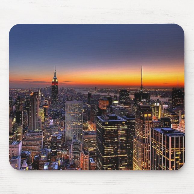 Por do sol Mousepad de NYC (Frente)