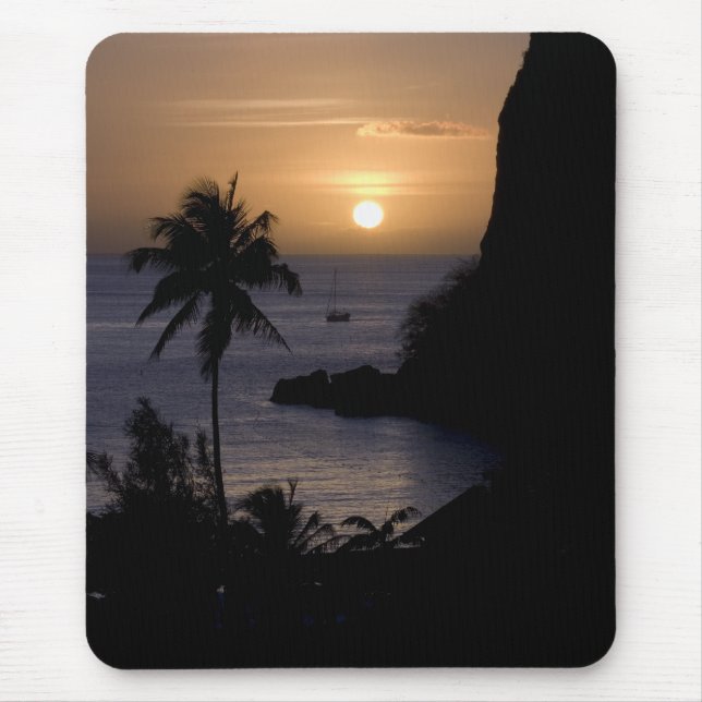 Por do sol Mousepad do veleiro (vertical) (Frente)