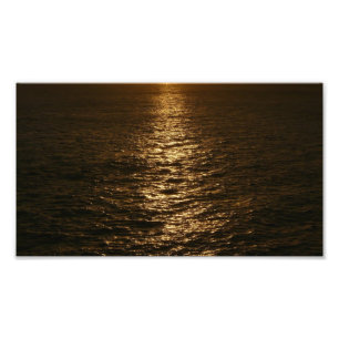 Pôr do Sol na Água Fotografia Oceânica Abstrata