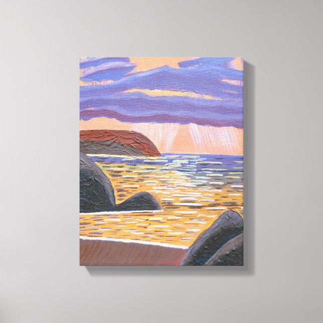 Pôr do sol na canvas marítima (Frente)
