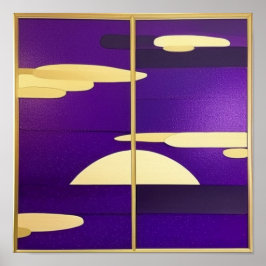 Pôr do sol na Poster púrpura