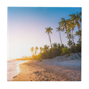 Por do sol na República Dominicana tropical da