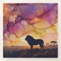 Pôr do sol na Savana