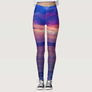 pôr do sol nas leggings da praia 2