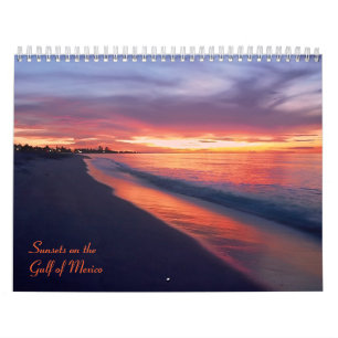 Pôr do sol no calendário do Golfo do México 201