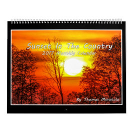 Por do sol no calendário do país 2017