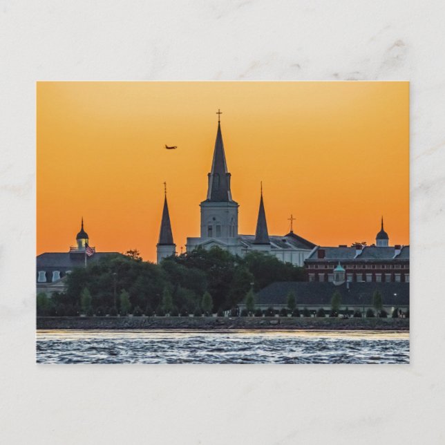 Pôr do sol no cartão postal da Catedral (Frente)