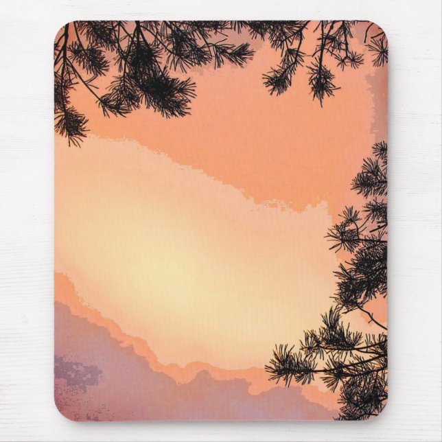 Por do sol Piney Mousepad (Frente)