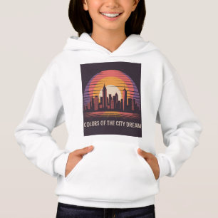 Pôr do sol retrô na cidade de Nova York