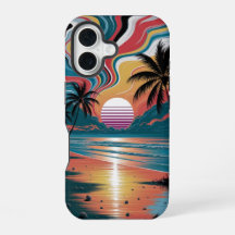 Pôr do Sol Retro Wave