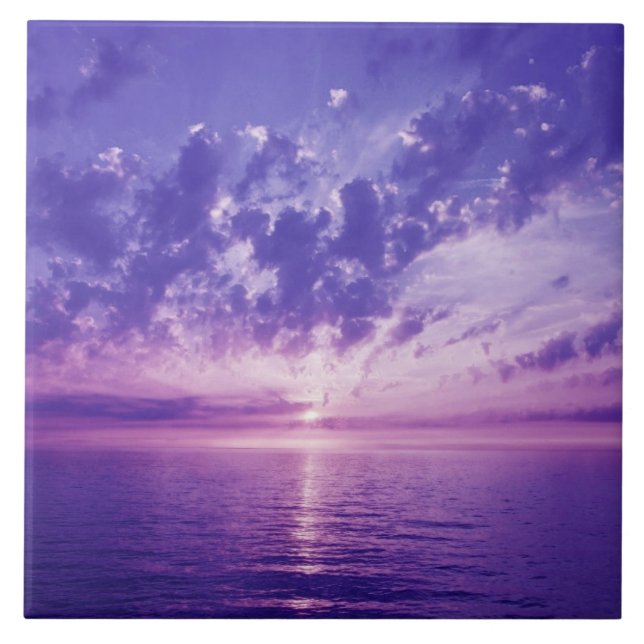 Por do sol roxo bonito (Frente)