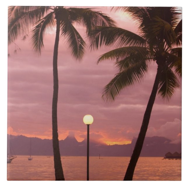 Pôr do sol sobre Moorea a partir de Sofitel Maeva  (Frente)