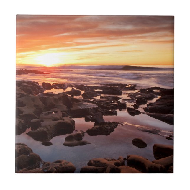 Pôr do Sol Sobre Piscinas de Maré (Frente)