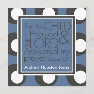 Por esta criança, rezei para o anúncio de nascimen