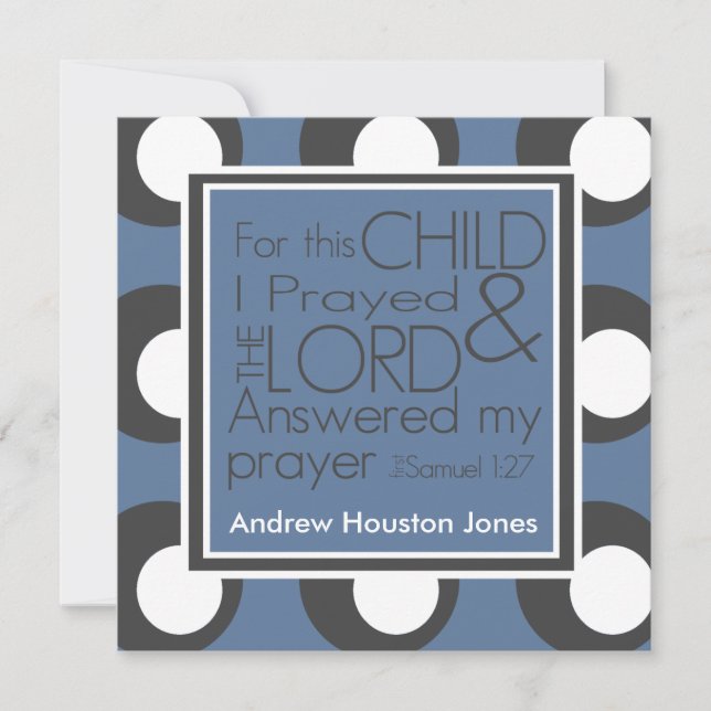 Por esta criança, rezei para o anúncio de nascimen (Frente)