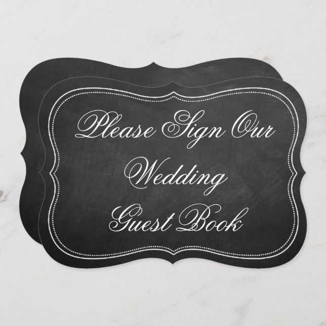 Por Favor, Assine Nosso Sinal De Quadro De Convida (Frente/Verso)