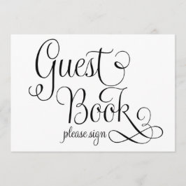 Por Favor Assine o Cartão de Casamento,