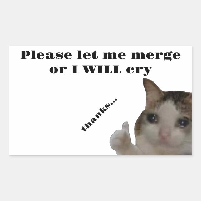 Por favor, deixe-me mesclar o adesivo (Frente)