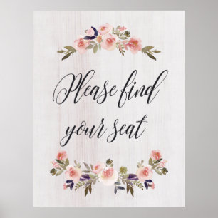 Por favor, encontre seu assento poster