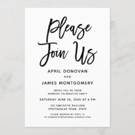 Por Favor, Junte-Se A Nós O Convite De Casamento D