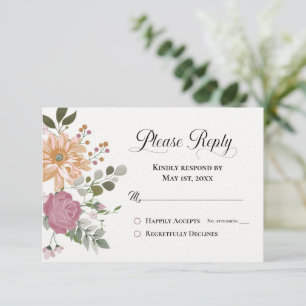 Por favor, responda às flores de verão do RSVP