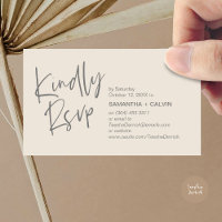 Por favor, responda Convite de Casamento Minimalis
