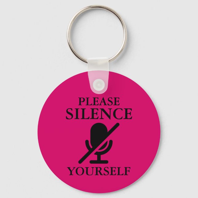 Por favor, Silencie-se Chaveiro (Frente)