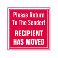 "Por Favor, Volte Ao Remetente!" Carimbo de borrac