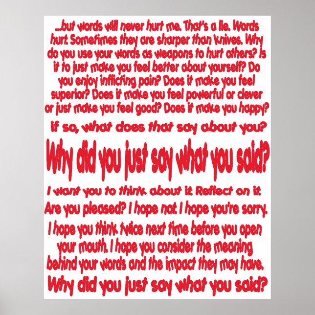 Por Que Disse O Que Disse? Pôster (Frente)