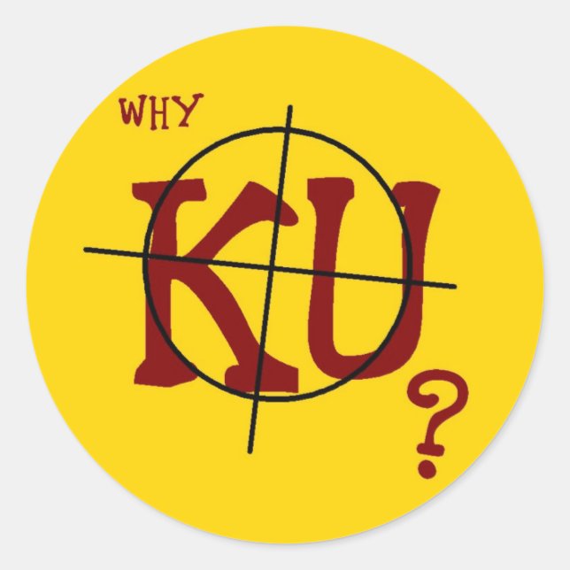 Por que KU? 20 Adesivos redondos (Frente)