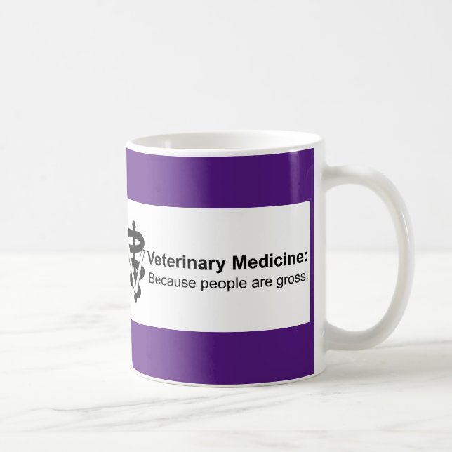 Por que medicina veterinária? 11 onças. Caneca (Direita)