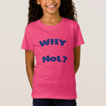 Por Que Não Camiseta de Jersey Fina para Meninas