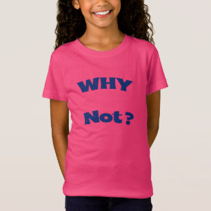 Por Que Não Camiseta de Jersey Fina para Meninas
