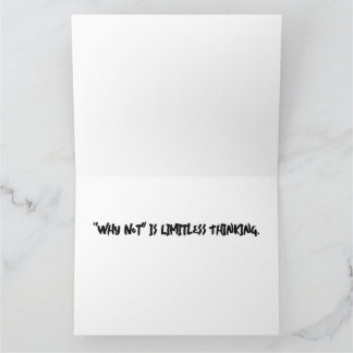 "Por que não" é um cartão de saudação sem limites