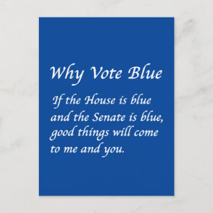 Por que votar azul no cartão postal de 2022