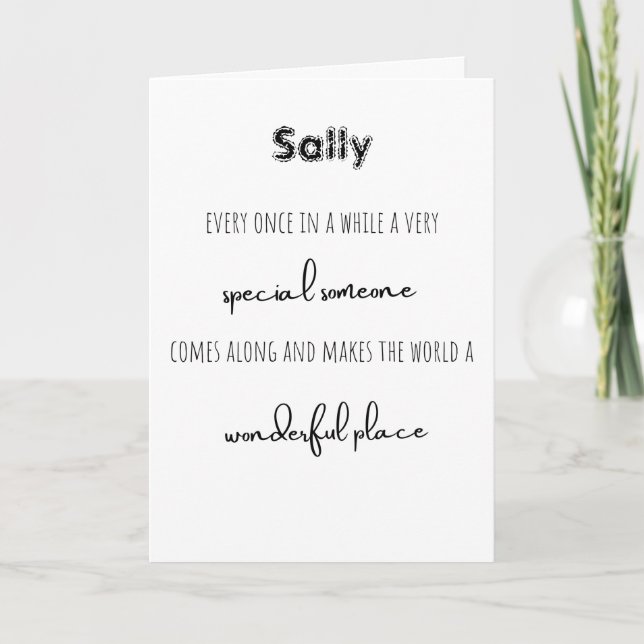 Por Um Cartão De Alguém Dobrado Especialmente Obri (Frente)